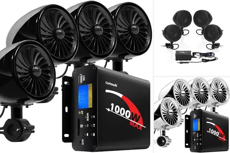 Detailed view of Best 1000W Motorcycle Speakers