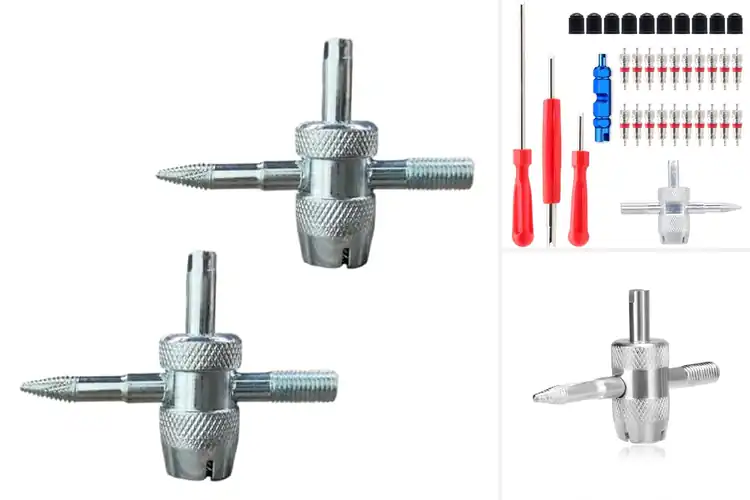 Detailed view of Best 4-Way Tire Valve Tools