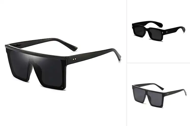 Detailed view of Best Black Square Sunglasses