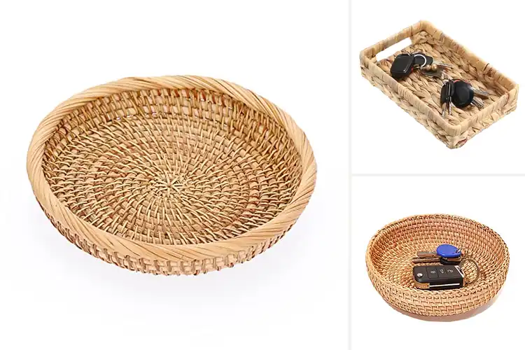 Detailed view of Best Decorative Wicker Key Baskets for Stylish Organization