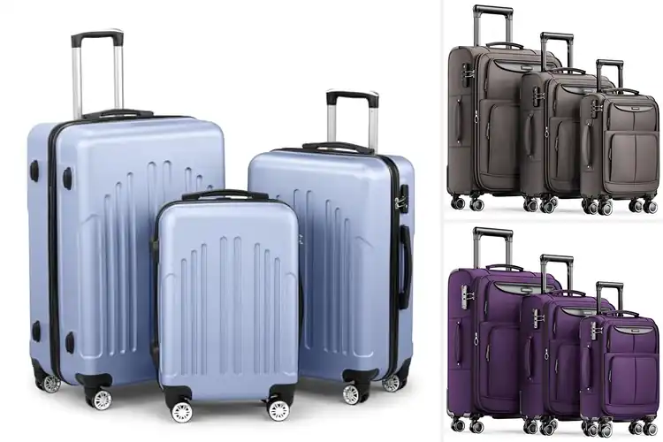 Detailed view of Best Double Spinner Wheels Luggage Sets