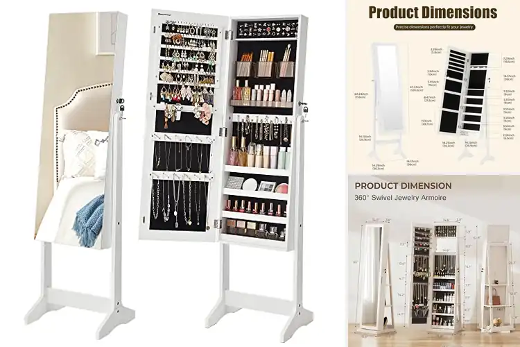 Detailed view of Best Freestanding Jewelry Storage Organizers
