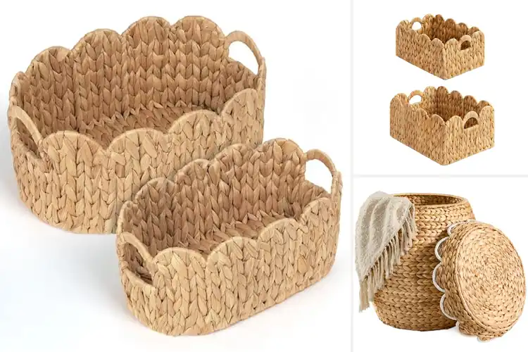 Detailed view of Best Handwoven Scalloped Baskets for Cozy Home Style
