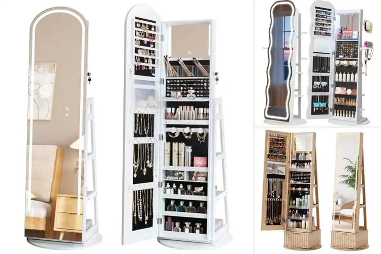 Detailed view of Best Standing Jewelry Organizers With Lights